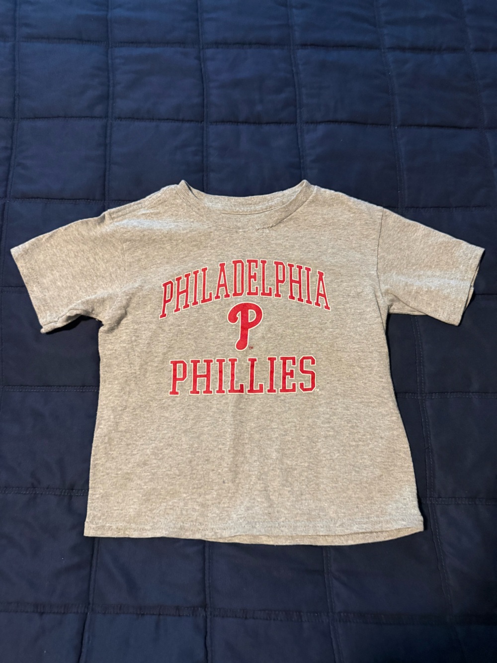 Philadelphia Phillies Kids Gray Short Sleeve Crew Tee